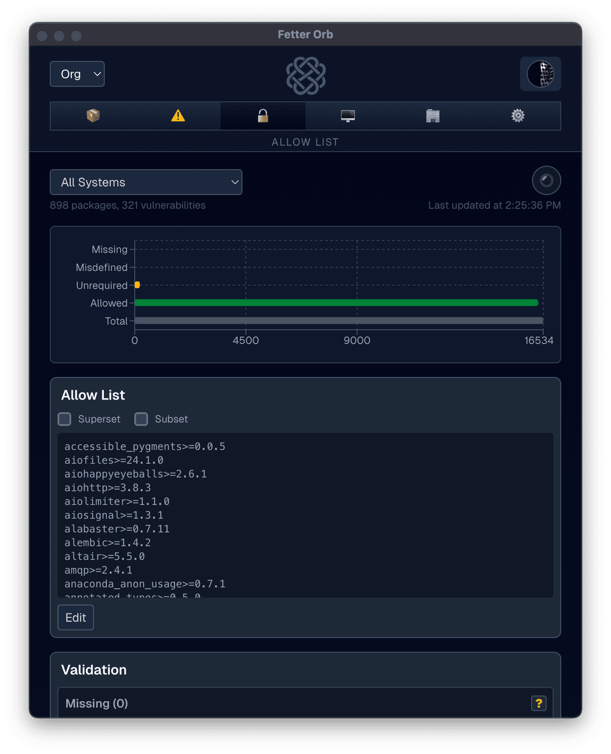 Validate Against a Global Allow List